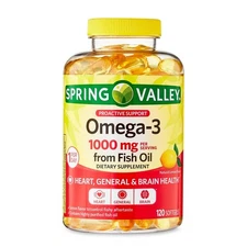 Spring Valley Proactive Support Omega-3 Fish Oil Dietary Supplement Softgels