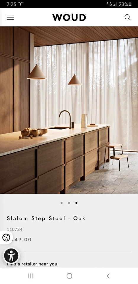 Woud Slalom Step Stool, White Pigmented Oak - Image 3 of 4