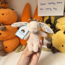 Jellycat Blossom Blush Bunny Bag Charm BNWT - Retired & Very Rare - Fast Ship US