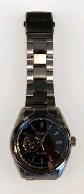 Seiko Presage Black Schwarz SARY053 Full Set Open Heart Saphirglas