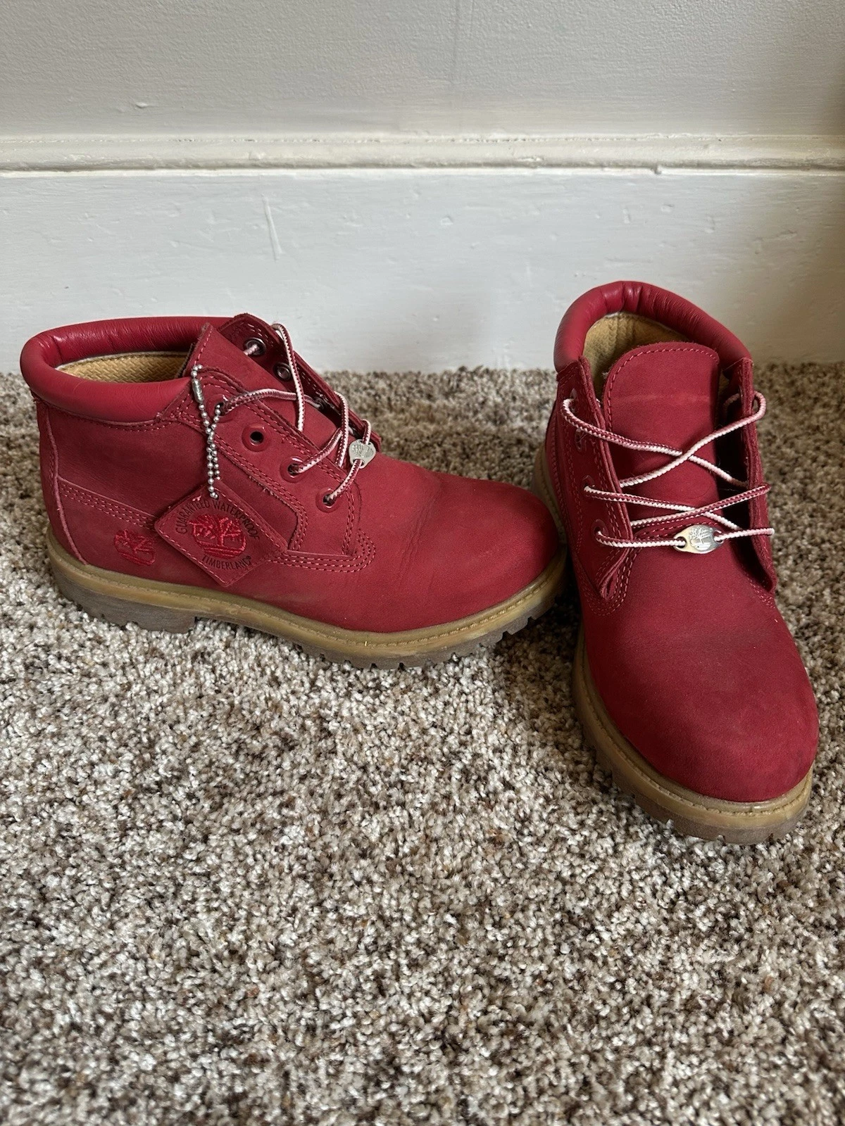 Stivali Timberland donna rossi taglia 6 5 (indossati una volta)