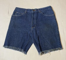 VTG Lee Riders cutoff Jeans Shorts 33 Dark wash Made in USA Union Made 70 80s