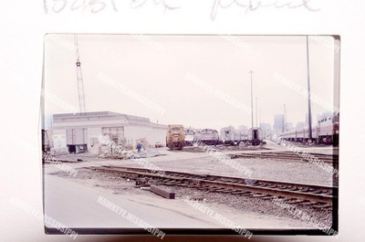 35mm slide, AMT & MBTA BOSTON JUN-89 ORIG ~train yard