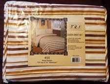 BRAND NEW Queen 100 Microfiber Sheet Set Extra Soft 400 Thread Deep Pocket