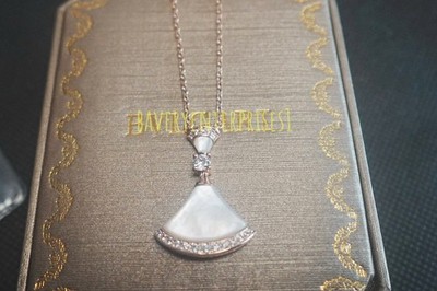 New&BvIgarlDivas DREAM*Necklace 18K*Rose Gold Diamond Necklace