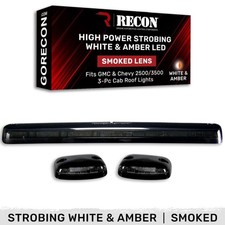 Recon 264156bks Led Cab Roof Lights Smokedwhiteamber Silveradosierra Hd Recon 264156bks Led Cab Roof Lights Smokedwhiteamber Silveradosierra Hd