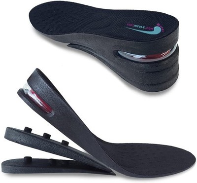 Height Increase Shoe Insoles with Air Cushion (3 Layers (2.5'' UP), Large (Men'S