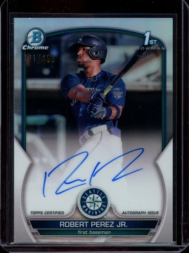 2023 1st Bowman Chrome ~ Robert Perez Jr. ~ Refractor /499 ~ Auto ~ Mariners