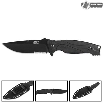 Smith&Wesson M&P M2.0 Drop Point Black Handle Messer Fahrtenmesser Robust Scheid