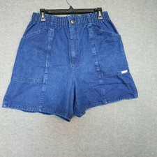 VTG Cherokee Mom Jean Shorts High Waist Size 18 Waist 29" - 36" Elastic Waist