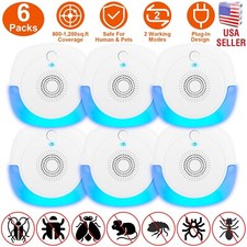 6pcs Ultrasonic Pest Reject Home Control Electronic Repellent Mice Rat Repeller