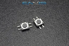 2 PCS MINI SWITCH 12MM X 12MM SURFACE MOUNT .1A 12V 4 DOWNWARD PINS EC-4112S