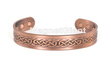 Solid Copper High Power Magnetic Bangle Bracelet Cuff - BG74C