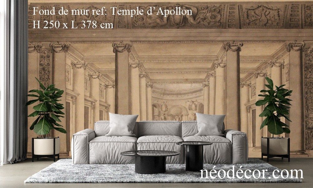 Temple d'Apollon papier peint intissé Classic - Revêtement mural luxe mat