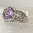 Vintage Inspired Amethyst Sterling Silver Size 7.75 Ring 5.8g — photo 4
