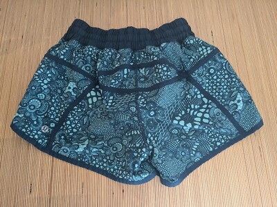 Lululemon Tracker Shorts Womens Size 4 Pretty Lace Bali Breeze Alberta Lake Teal