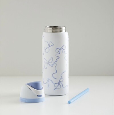 NEW Owala Tied and True Bowala FreeSip 32 oz Bottle Blue Bow White
