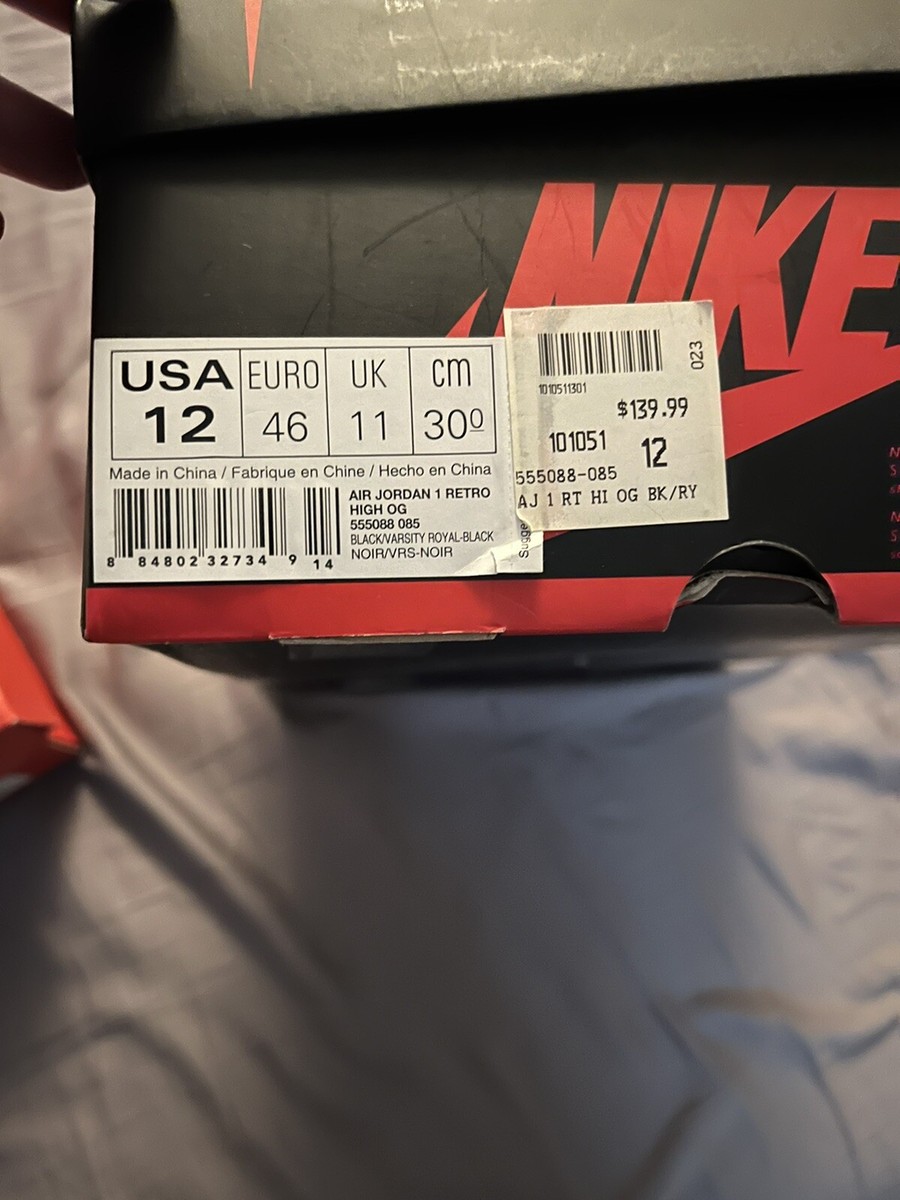 Size 12 - Air Jordan 1 Retro OG 2013 High Royal for sale online | eBay