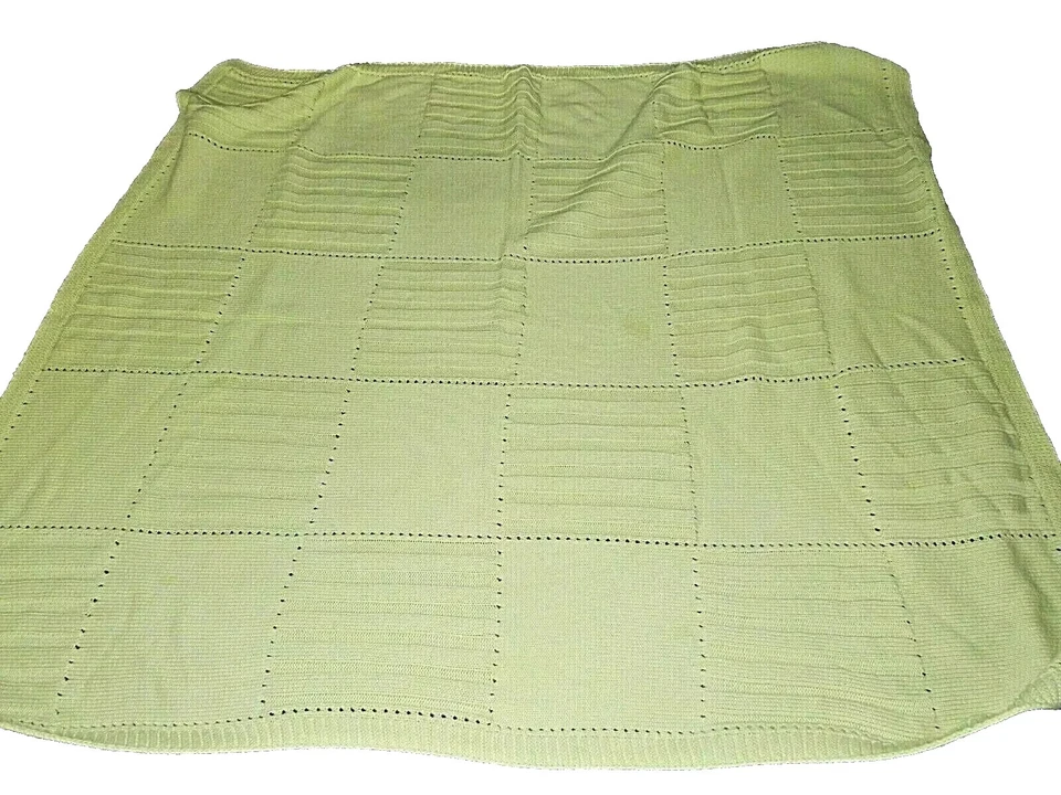 2C! UAU! Cobertor de bebê 30x40 Koala Baby 100% algodão verde malha cabo suéter berço - Imagem 4 de 4