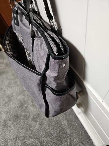 Carter’s Essence Gray Hues Rainfall Diaper Bag Tote Extra Large Baby Product - Picture 8 of 8
