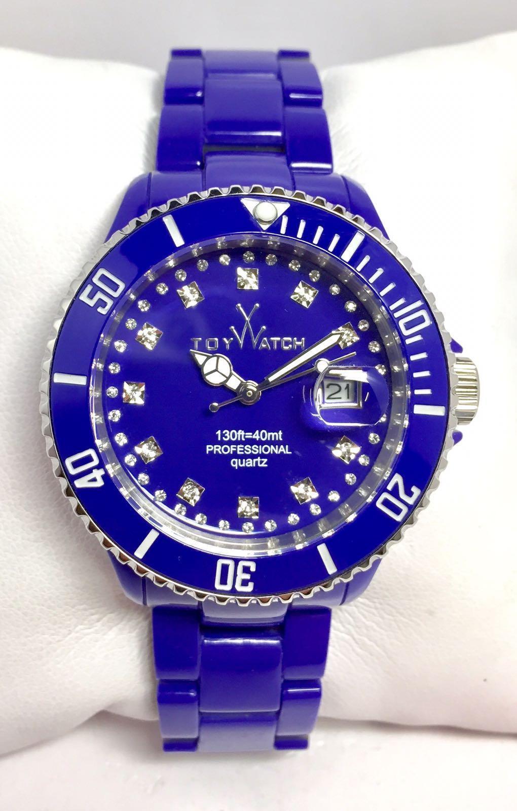 Horloge Femme Toy Montre Bleu avec Swarovski - HY04BL - Neuf