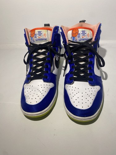 W Nike Dunk High Blue Satin White Black DV2185-100 Women's 9