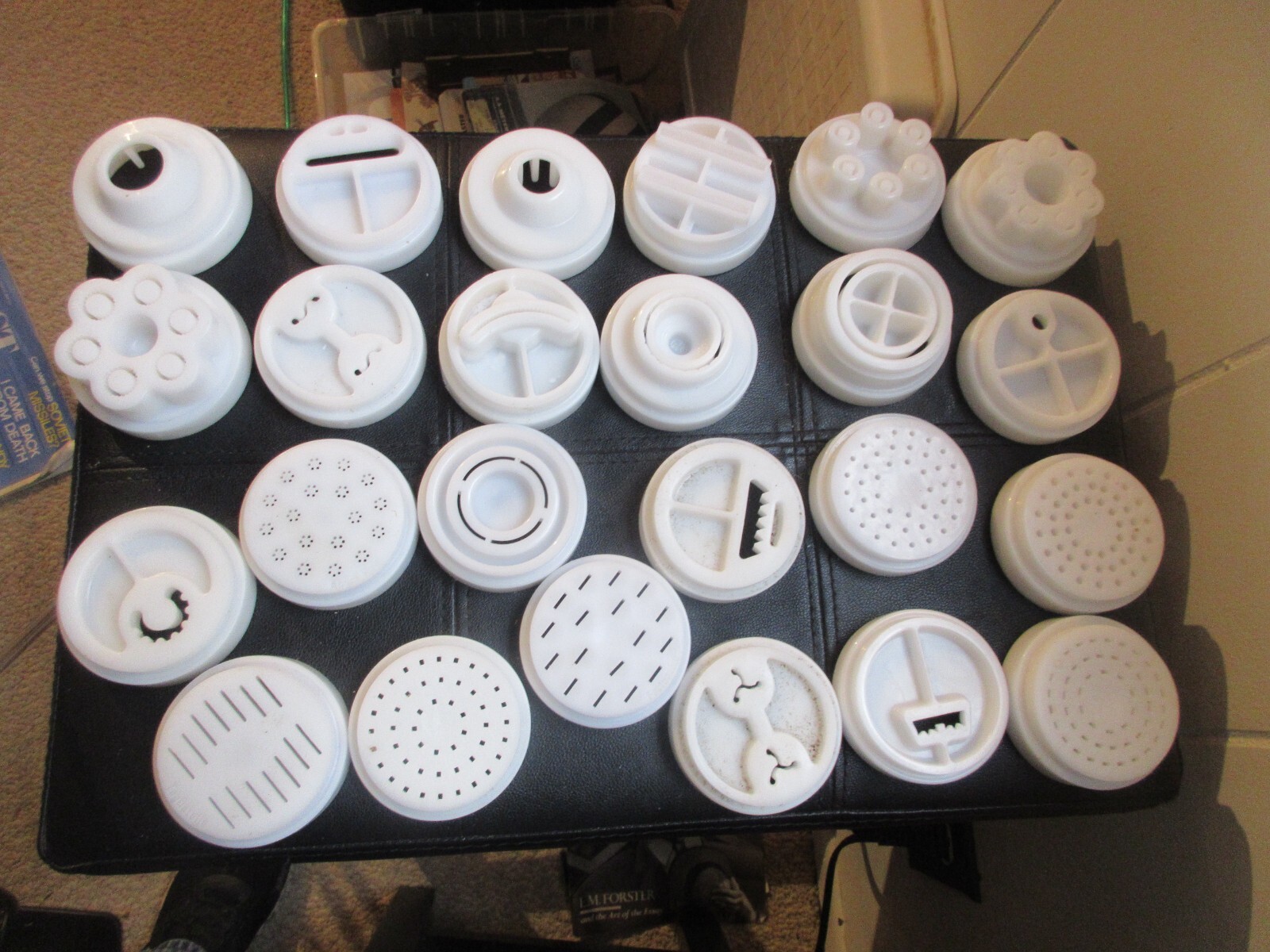 Ronco Popeil Pasta Maker P400 Replacement Parts Shapes Disc Wrench & 24