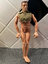 1996 Hasbro Pawtucket 12" GI Joe Figure With Scar Brown Hair Eyes And Vest