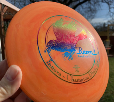 Disc Golf Innova Raven Circle Stamp (Decades Old) PFN Swirls First Run OOP #939