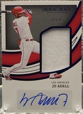 Jo Adell 2022 Panini Immaculate Jumbo Socks Sig Patch Auto 11/25 JSS-JO - Angels