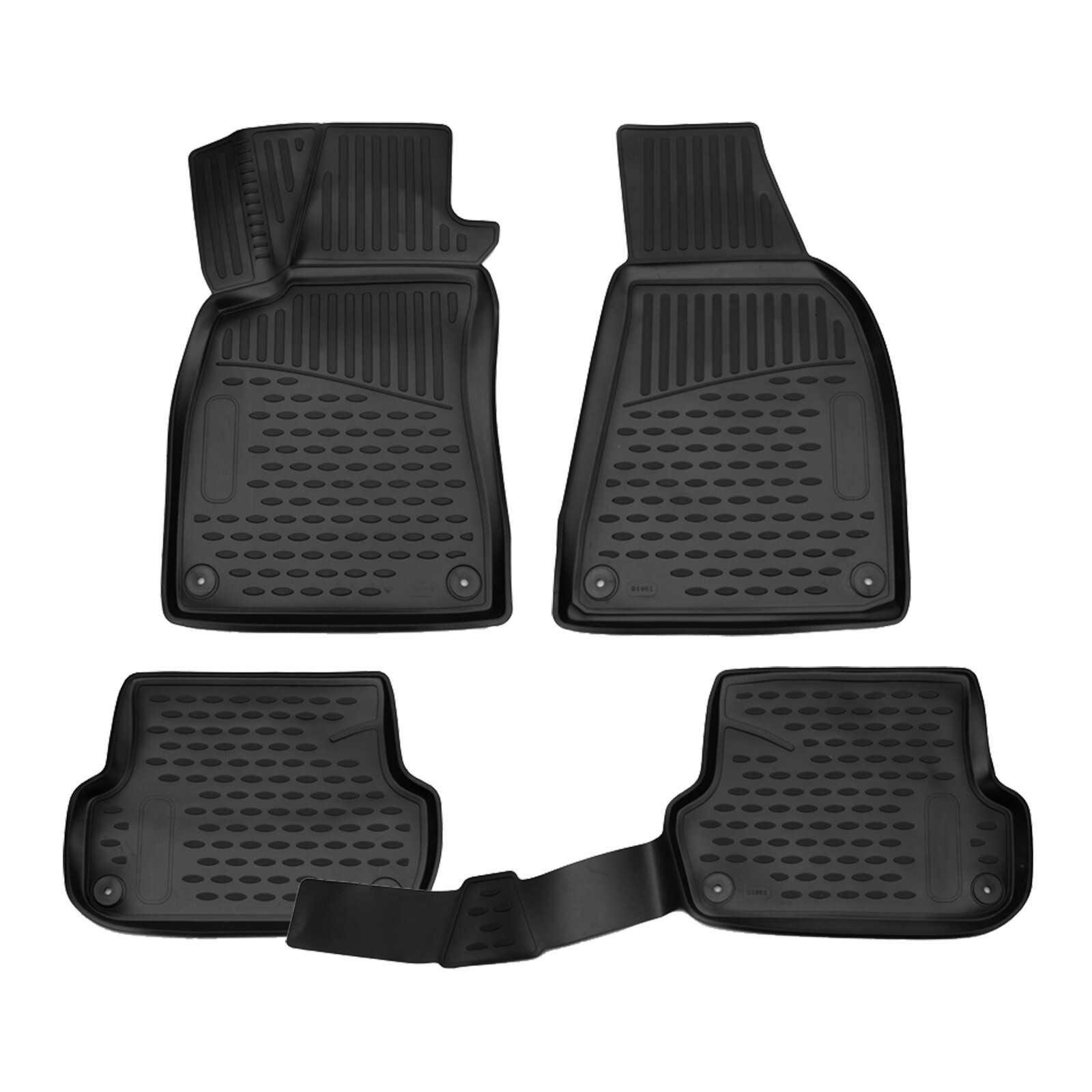 Tapis de sol caoutchouc de haute qualité pour Audi A4 B6 2000-2007 avec bordure 3D protectrice