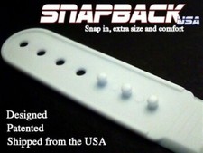 WHITE, Snapback Hat Size Extender, 2 WHITE extenders per order, Snap in and Go