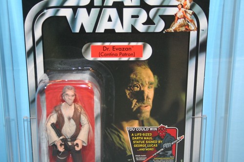 STAR WARS 2012 AFA GRADED MINT ON CARD TVC DR.EVAZON (NO SCAR) 8.0 FIGURE WEAPON - Picture 2 of 12