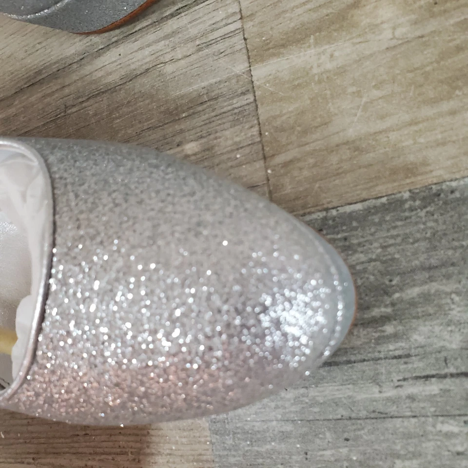 Tacones Michael Michael Kors Talla 9.5 Plata Brillo Chantal Plataforma (USADOS 1X) Foto 4 de 4