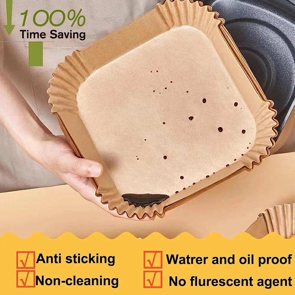 Air Fryer Disposable Paper Accessories Square Oil-proof Liner Non-Stick Mat Air Fryer Disposable Paper Accessories Square Oil-proof Liner Non-Stick Mat