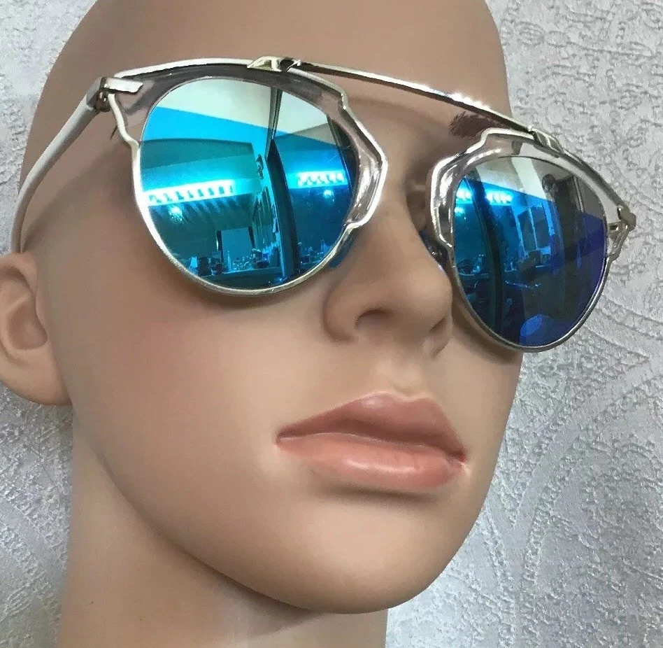 Dior blue sales mirrored sunglasses