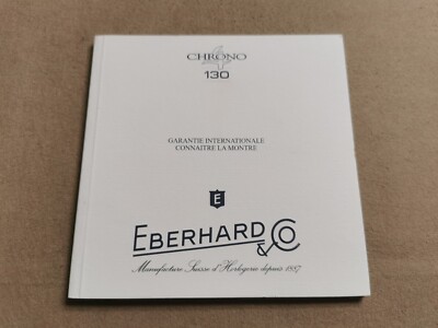 Eberhard & Co. Vintage Garantieheft für Chrono 4 - 130° Jubiläumsmodell