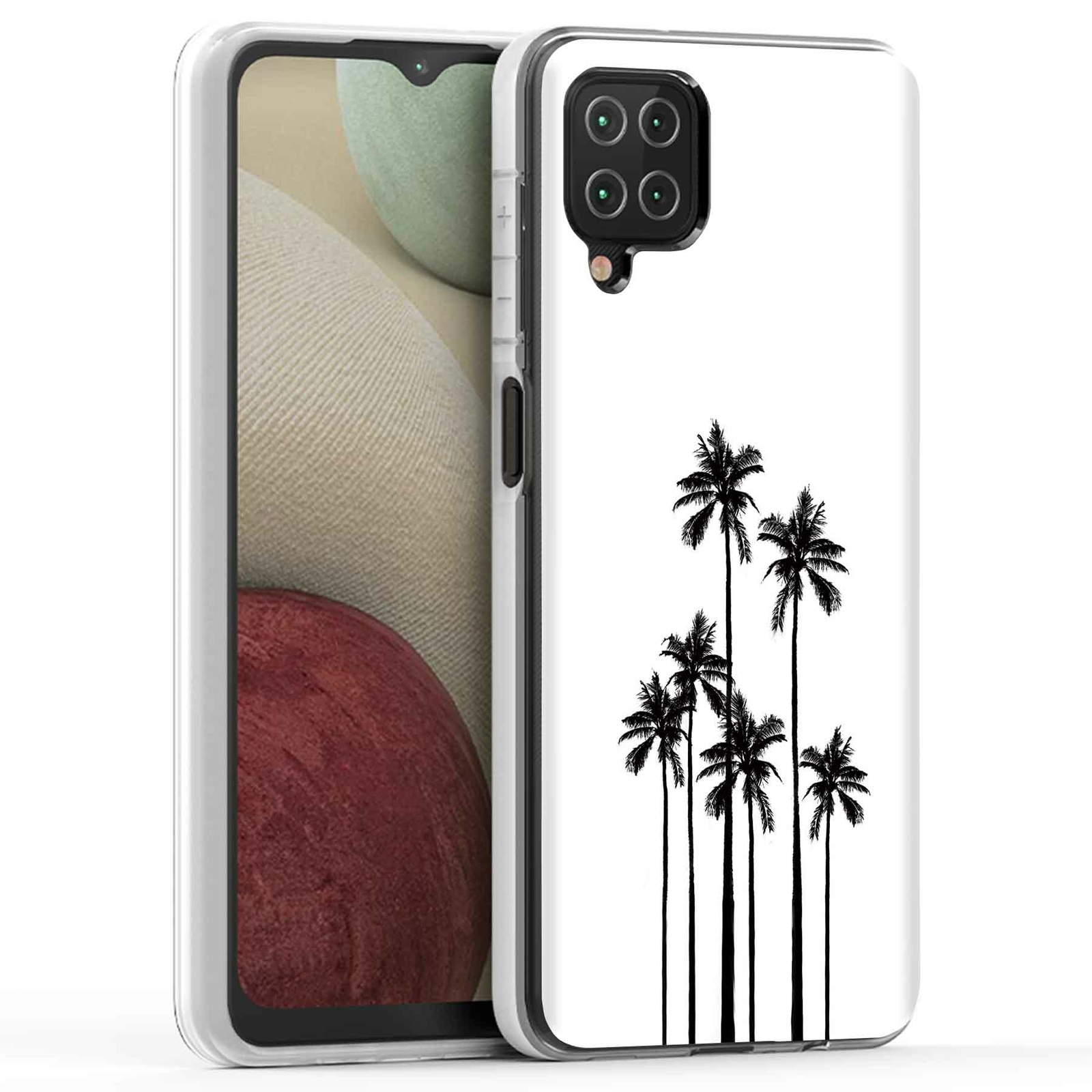 Samsung Galaxy A12 Phone Case with Palm Trees Print - USA Design  
