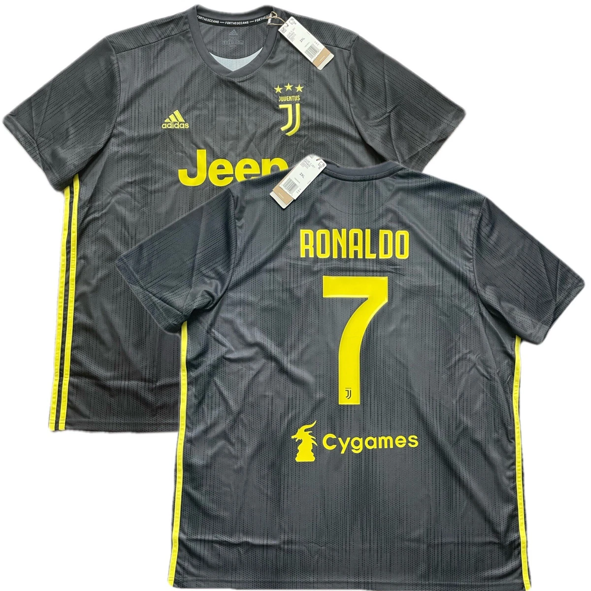 ユベントス CR7 シャツ 黒・黄色 Preços baixos em Cristiano Ronaldo Juventus Preto Clube
