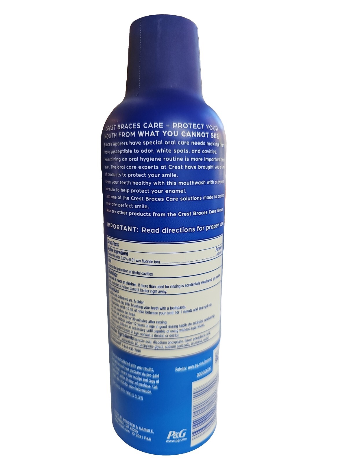 Crest+Braces+Care+Mouthwash+Fresh+Mint+16+Fl+Oz for sale online eBay