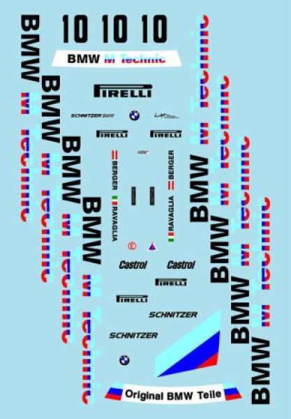 Museum collection 1/24BMW635ETC Champion G.Berger Decal for Tamiya