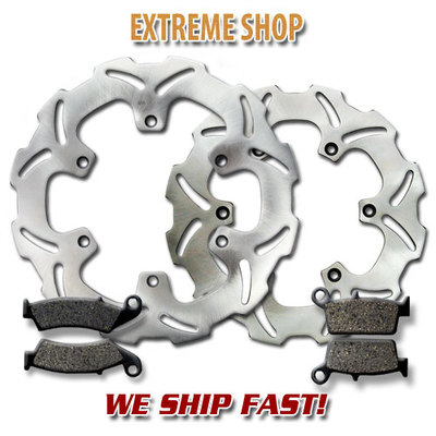 Yamaha F+R Brake Rotor + Pads YZ 400 F (1999) WR 426 F (01-02) YZ 426 F (00-02)