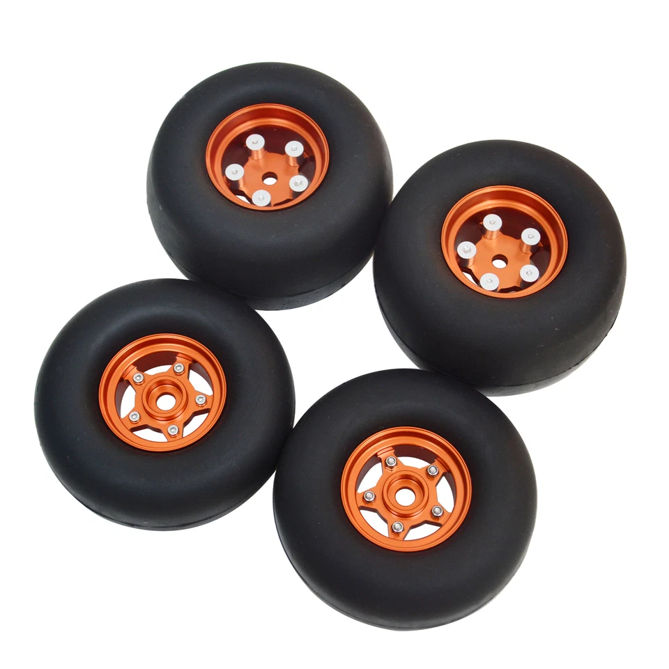 Aluminum Wheel w/Tires Kit for Tamiya Hornet Grasshopper Frog - Image 2 of 4