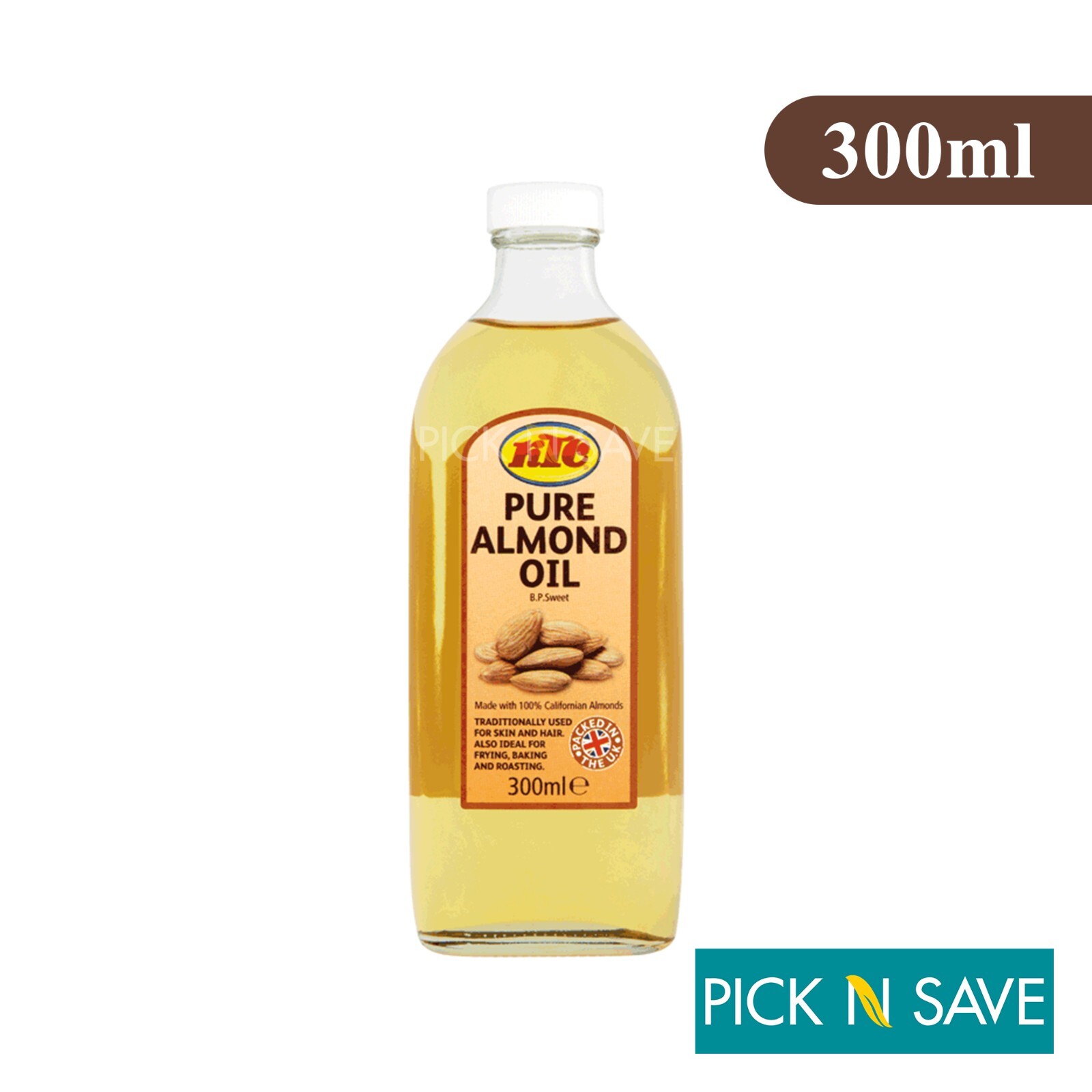 KTC Pure Almond Oil for Hair Growth and Skin Care Frying, Baking All