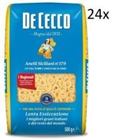 24X De Cecco Hartweizengrieß Pasta Anelli Siciliani N°179 Nudeln 500G