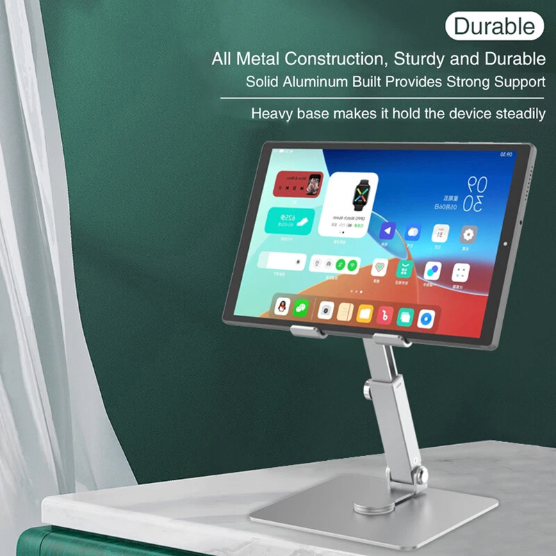 360° Rotation Metal Tablet Stand Holder Riser Height Adjustable For iPad Pro Air - Image 4 of 4