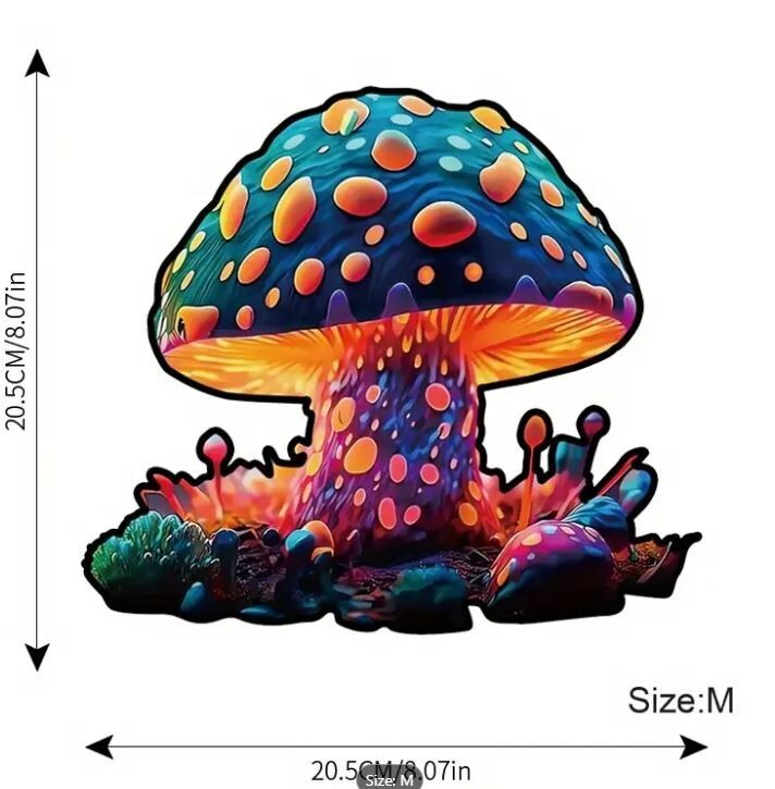 Wooden Puzzle ~ Mushroom ~ Medium size ~ 8