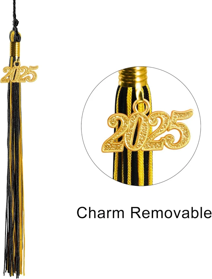 Gorra de Graduación Mate con Borla 2025 para Adultos Secundaria y Bachelor Master Foto 3 de 3