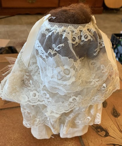 Vtg. Wedding Bride Doll 10" Lizzie Whimsical Wooden Folk Doll - Picture 5 of 12