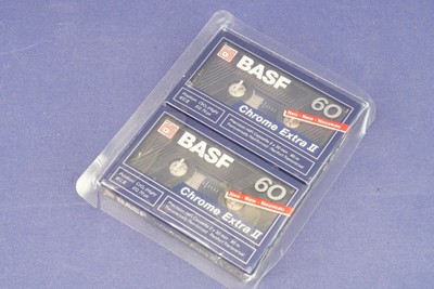 2x BASF CHROME EXTRA II 60 AUDIO TAPE Kassette MC CASSETTE  NEU OVP